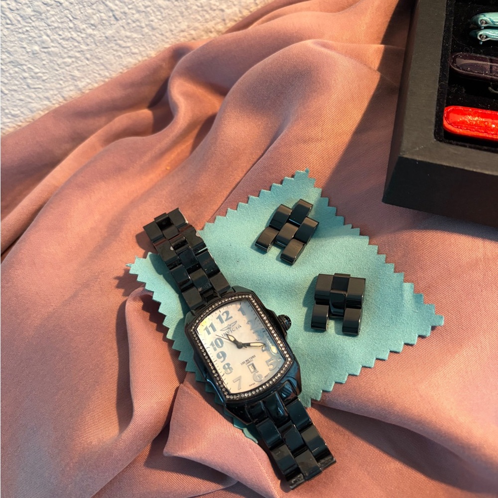 Black with Diamonds Invicta Lupah Watch